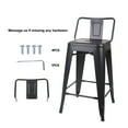 thumbnail image 4 of Leejay Black 24 inch Low Back Counter Height Metal Barstool, Set of 6, 4 of 5