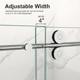 thumbnail image 6 of 56-60"W x 72"H Frameless Sliding Shower Door - 8mm Clear Tempered Glass, Chrome Bypass Design for Modern Bathrooms, 6 of 9