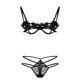 thumbnail image 3 of Gibobby Conjunto de lencería Sexy Conjunto de falda a cuadros para mujer con ribete de encaje y falda(Negro, G), 3 of 5
