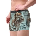 thumbnail image 3 of KLL Astronauts On Lunar Mission Men's Cotton Boxer Briefs Underwear-Medium, 3 of 7