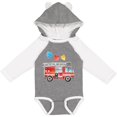thumbnail image 3 of Inktastic Valentine's Day Fire Truck with Hearts Boys or Girls Long Sleeve Baby Bodysuit, 3 of 5