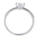 thumbnail image 1 of Anillo de plata S925 con circonita, forma de corazón, brillante, dulce y elegante, anillo de plata con circonita para mujer, plata S925 9, 1 of 8