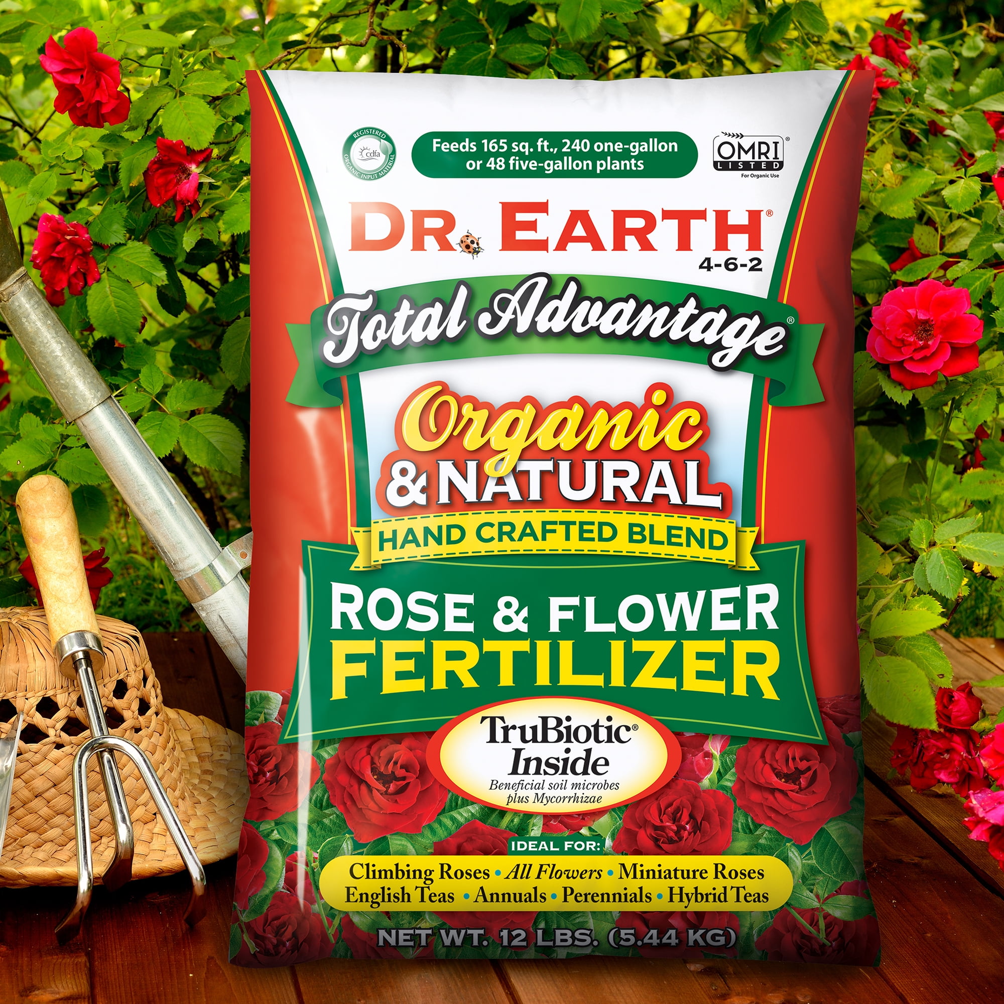 Dr. Earth Total Advantage Organic Rose & Flower Granules Plant Food 12 lb