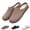 02# Coffee, variant on Womens Flat Sandals Mesh Closed Toe Slide Sandals Slip On Comfortable Flat Slippers Lightweight Breathable Textured Casual Shoes 2026 Summer,Beige,41
