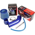 thumbnail image 2 of Filtro de entrada de aire frío universal,Kit de refrigeración de aire con filtro de aire deportivo universal,Sistema de filtro de entrada de aire para automóvil (azul), 2 of 5