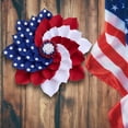 thumbnail image 4 of Nkmbld 250th Anniversary Patriotic Wreath, Red White Blue Flower Wreath Patriotic Floral Wreath for Independence Day Memorial Day Flag Day Decor, 4 of 8