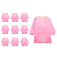 thumbnail image 4 of Delantal de para niños, delantal de pintura para niños con larga, , lavable, impermeable, para hornear y alimentar. rosa, 4 of 8