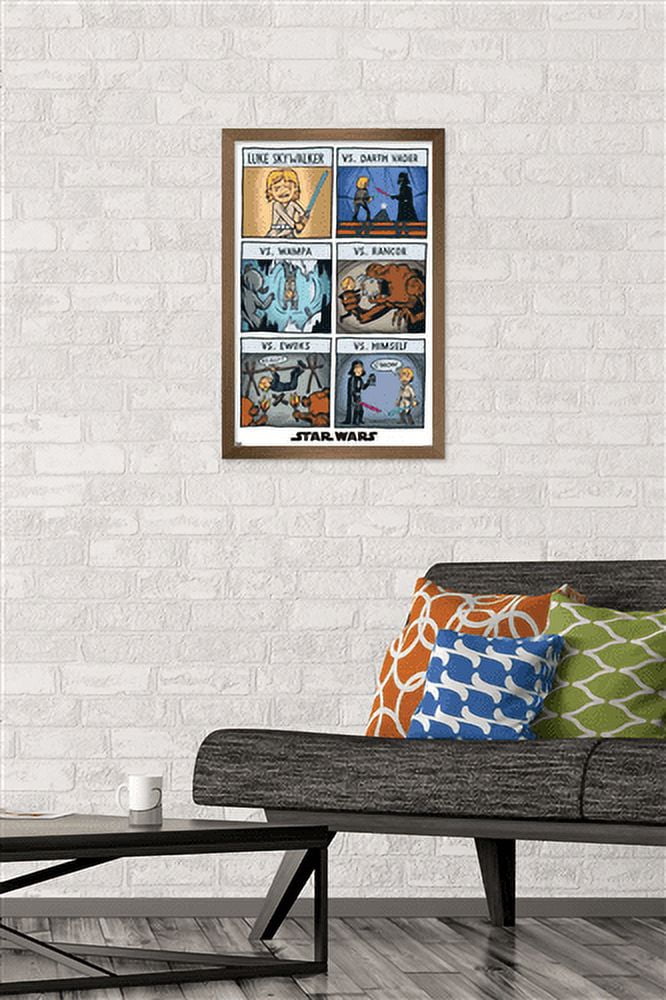 Star Wars: Return of the Jedi - Comic Panels Wall Poster, 14.725" x 22.375", Framed