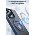 thumbnail image 2 of Adecuado para funda de teléfono móvil Apple 14/15Pro, soporte giratorio con anillo para el dedo, funda protectora esmerilada magnética para iPhone 15Plus, 2 of 5