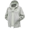 thumbnail image 2 of pstuiky camisas de manga larga para hombre, Blusa informal de color liso con capucha y manga larga raglán para hombre, resistente al sol, con cordón ajustable Tops casuales para hombres s, 2 of 6
