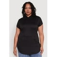 thumbnail image 2 of Womens Plus Size Kangaroo Pocket Tunic Hooded Top, 2 of 5