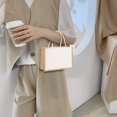 thumbnail image 6 of husxh Women Burlap Jute Tote Bag Large Capacity Canvas Grocery Tote Handbag Contrast Color Ladies Outdoor Handbag, 6 of 9