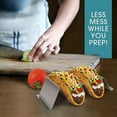 thumbnail image 5 of 4 paquetes de soportes para tacos de acero inoxidable estilo bandeja para tacos WD.WDQZL Hogar, 5 of 5