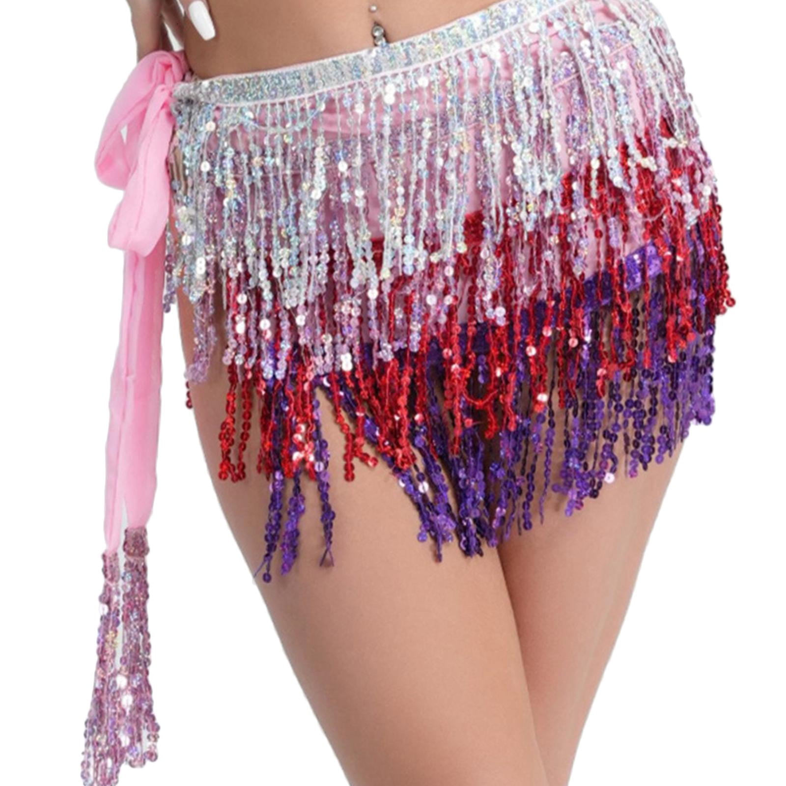 Women\'s Red Imported Belly Dance Hip Scarf Belt Performance Latin Wave Skirt Women Easter Fashion Costume Pirate Cosplay Clothing Tribal  main image 4