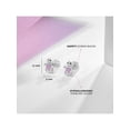 thumbnail image 5 of 925 Sterling Silver Pink Cubic Zirconia Cute Turtle Screw Back Earring for Girls, 5 of 8