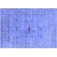 thumbnail image 1 of Ahgly Company Machine Washable Indoor Rectangle Oriental Blue Industrial Area Rugs, 2' x 3', 1 of 4