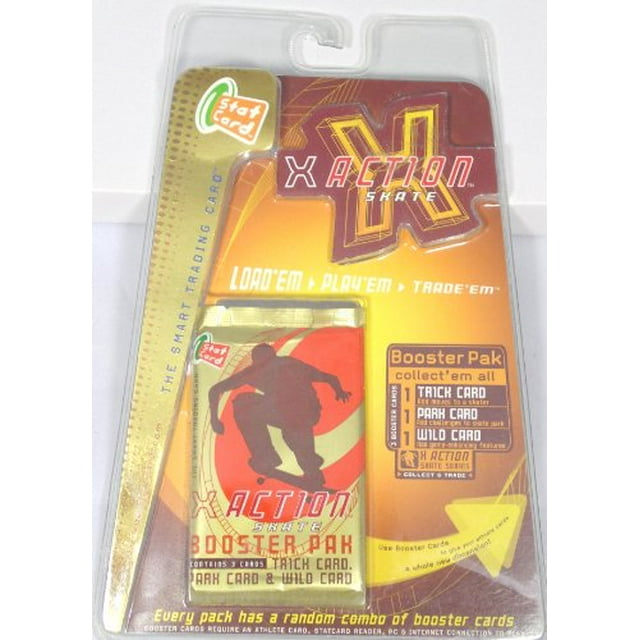 The Famille X Action Skateboarding Stat Card Booster Pak Trading Cards, Set Of 3 Toys_And_Games