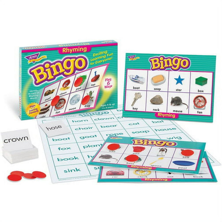 Trend Rhyming Bingo Game - Theme/Subject: Learning - Skill Learning: Vocabulary, Spelling, Rhyming, Word - 4 Year & Up - Multi Trend Rhyming Bingo Game - Theme/Subject: Learning - Skill Learning: Vocabulary, Spelling, Rhyming, Word - 4 Year & Up - Multi