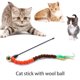 thumbnail image 3 of Cat Teasing Stick Colorful Pompom Feather Wand Fun Pet Teaser Rod Juguetes (05) Likrtyny Para estrenar, 3 of 9