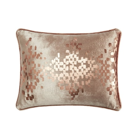 - Mainstays Copper Oblong Distressed Foil Metallic Throw Pillow
