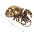 thumbnail image 6 of Nieyigj Brass Hermit Crab Statue Compact Flat Bottom Tea Pet Desktop Decor for Office, Animal Figurine Miniature Knick-Knack Craft, 1.5 inches / 3.7 cm, 6 of 9