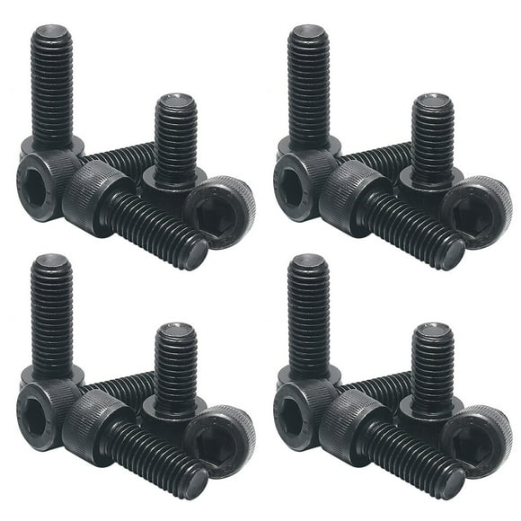 OULII 60pcs Screw Assortment Hexagonal Socket Black Carbon Steel Reverse Thread for Machinery Industry
