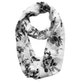 thumbnail image 3 of Womens Soft Vintage Floral Print Sheer Infinity Loop Circle Scarf, 3 of 10