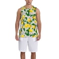 thumbnail image 4 of Easygdp Lemon1 Men's Mesh Basketball Jersey Quick Drying Sleeveless Shirts Fitted Muscle Tank Tops Sport Round Neck T-Shirt - X-Large, 4 of 9