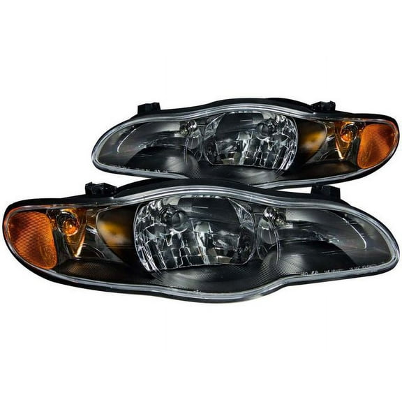 Headlight Set - Compatible with 2000 - 2005 Chevy Monte Carlo 2001 2002 2003 2004