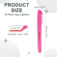 thumbnail image 2 of Uxcell Pink Highlighter, 30 Pack No Bleeds Highlighters Pens Neon Clear View Bright Quick Dry Pocket Marker Pen Sticks Chisel Tip Cute for Books Office Adults, 2 of 3