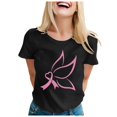 thumbnail image 1 of TSADFHJI Hauts d'Été pour Adolescentes T-Shirt Imprimé à Manches Courtes Col Rond Blouse TTTG Noir, 1 of 5