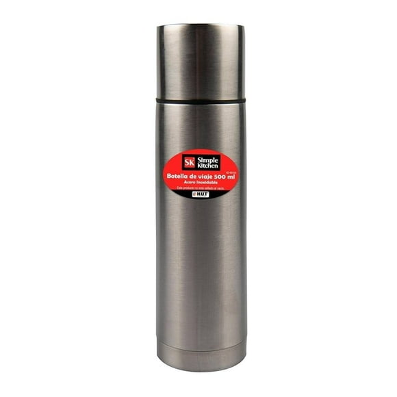Botella de Viaje Simple Kitchen 500 ml de Acero Inoxidable