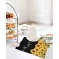 thumbnail image 4 of Sunflowers Kitchen Dish Towels for Drying Dishes Set of 3, Yellow Summer Botanical Elegant Pastoral Waffle Weave Microfiber Hand Tea Bathroom Towels Quick Dry & Absorbent Towel 12x12, 4 of 7
