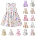 thumbnail image 4 of Robes pour Bébé Fille Robe d'Été Sans Manches à Fleurs Décontractée pour Vacances à la Plage et Usage Quotidien Robe Blanche 5 Ans-6 Ans, 4 of 4