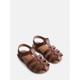 thumbnail image 2 of Wonder Nation Toddler Girls Scalloped Fisherman Sandals, 2 of 4