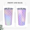 thumbnail image 4 of Kll Fish Scale1 Stainless Steel Vacuum Insulated Coffee Cup 20 Oz Insulated Travel Mug Water Cup With Leak-Proof Straw Lid & Flip Lid,1 Metal Straws,1 Cleaning Brush, 4 of 8
