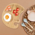 thumbnail image 5 of Cute Cartoon Baby Divided Plate with Suction Wooden Toddler Feeding Utensils Non Slip and Shatterproof Ideal for Food Infant Snack Plate Kids Tableware for Mealtime Fun, 5 of 5