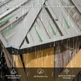 thumbnail image 4 of Domi 12x14 ft Wood Gazebo, Cedar Wood Frame Hardtop Gazebo with Galvanized Steel Double Roof, Outdoor Gazebo with Netting and Curtains, Patio Gazebo Pergola Pavilion for Patio, Backyard, Deck, Lawns, 4 of 9
