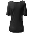 thumbnail image 2 of FashionOutfit Women's Solid Boatneck Dolman T-shirt Tops, 2 of 3