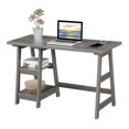 thumbnail image 3 of Convenience Concepts Designs2Go Bureau Tréteau avec Station de Recharge en Bois Gris, 3 of 7