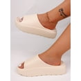 thumbnail image 3 of New Arrival Fashion Women‘s Solid Color Open Toe Athletic Slides  Non-Slip Thick Platform Indoor Outdoor Casual Slippers  Women‘s Footwear, 3 of 7