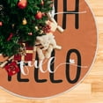 thumbnail image 5 of Hello Fall Christmas Tree Skirt Decorations Orange Pumpkin Autumn Decorations Xmas Tree Mat 36 inch for Holiday Party Supplies Rustic Ornaments Mini Tree Skirt, 5 of 6