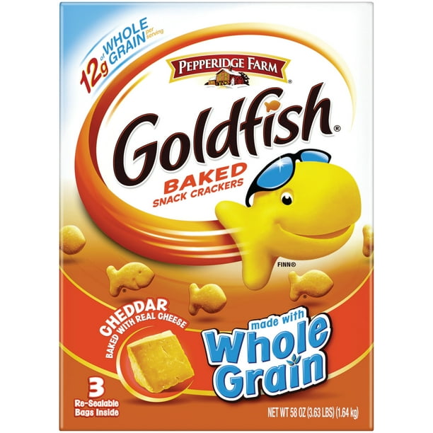 Pepperidge Farm Goldfish Baked with Whole Grain Cheddar Crackers, 58 oz