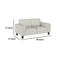 thumbnail image 5 of Dero Loveseat- 58 Inch- Light Gray Faux Corduroy- Modern Track Arms, 5 of 5