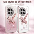 thumbnail image 4 of KADEM For OnePlus Ace 3 Pro 5G Case Dragonfly Kickstand TPU Flowers Glitter Phone Cover - Blue, 4 of 5