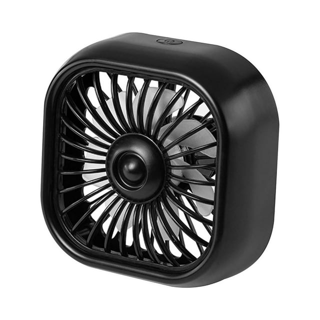 Mini ventilador de coche recargable por USB | Ventilador portátil con clip para aumentar la potencia del aire acondicionado del vehículo | Ventilador de escritorio con luz para camping, senderismo,