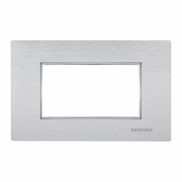 Placa 3 Ventanas Estévez Aluminio Acero Pulido Hce723Aap3