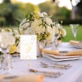 thumbnail image 2 of Table Number Place Card Holder - with Table Numbers Holders x Double Sided Gold Printed Design Photo Picture Holders for Centerpieces Wedding Party Birthday (Gold), 2 of 7