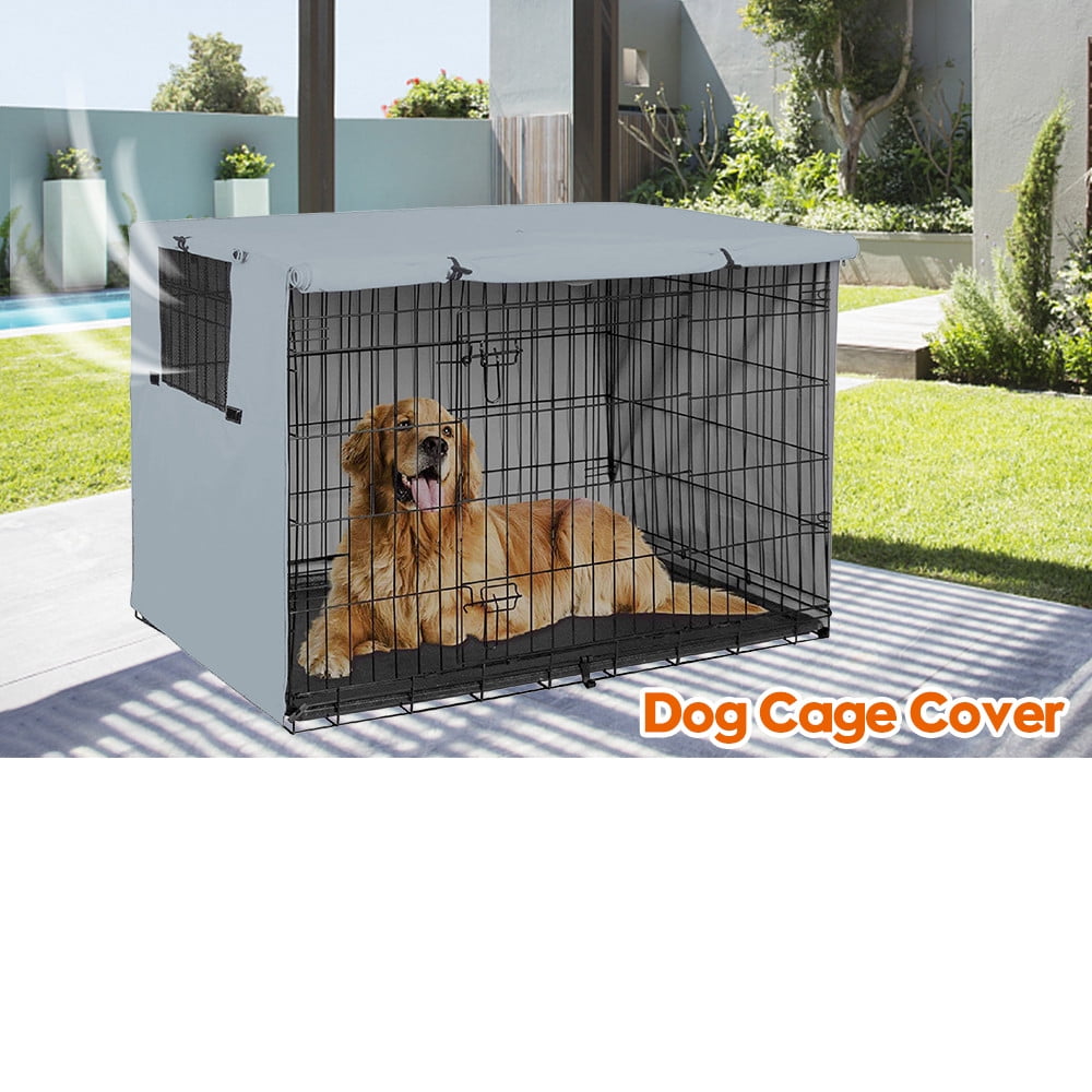 Everso Dog Crate Cover,Windproof Pet Kennel Cover Universal Privacy Pet  Kennel Cage Covering Breathable Double Door Cloth Cover - Walmart.com