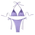 thumbnail image 7 of Plcasen Women's Sexy Halter Bikini Set Triangle Top String Swimwear Two Piece Swimsuits Cheeky Bathing Suit, 7 of 7